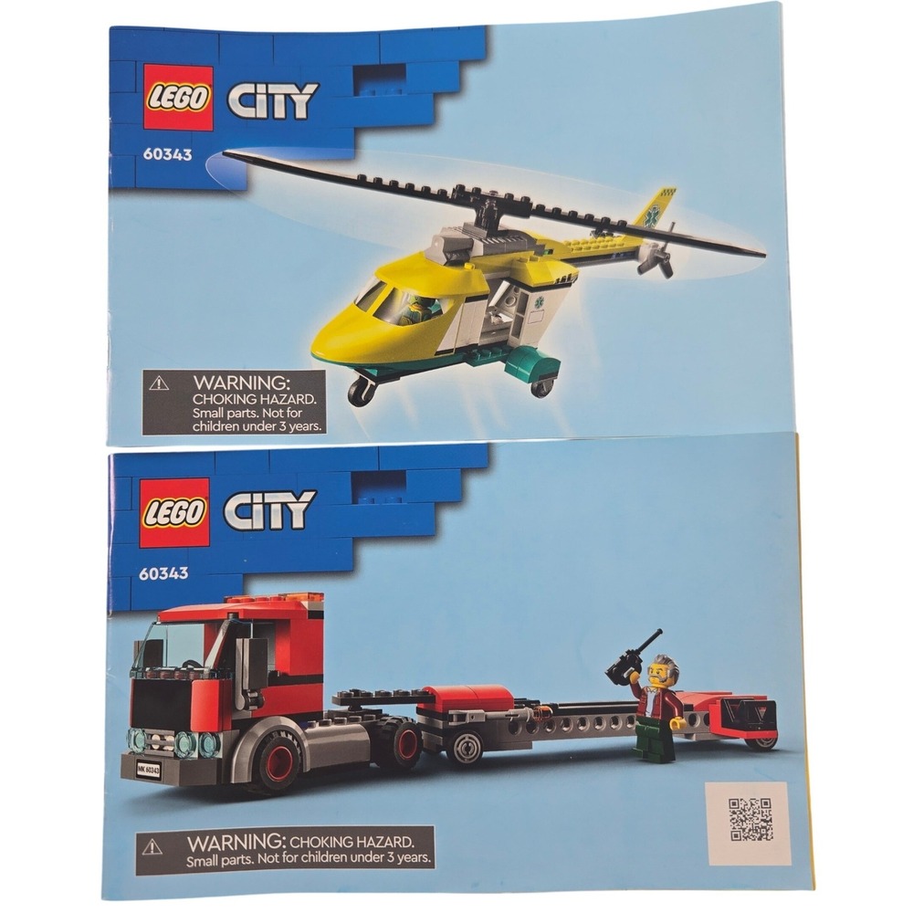 LEGO City 60343 Rescue‎ Helicopter Transport Manuals Only Replacement Manuals